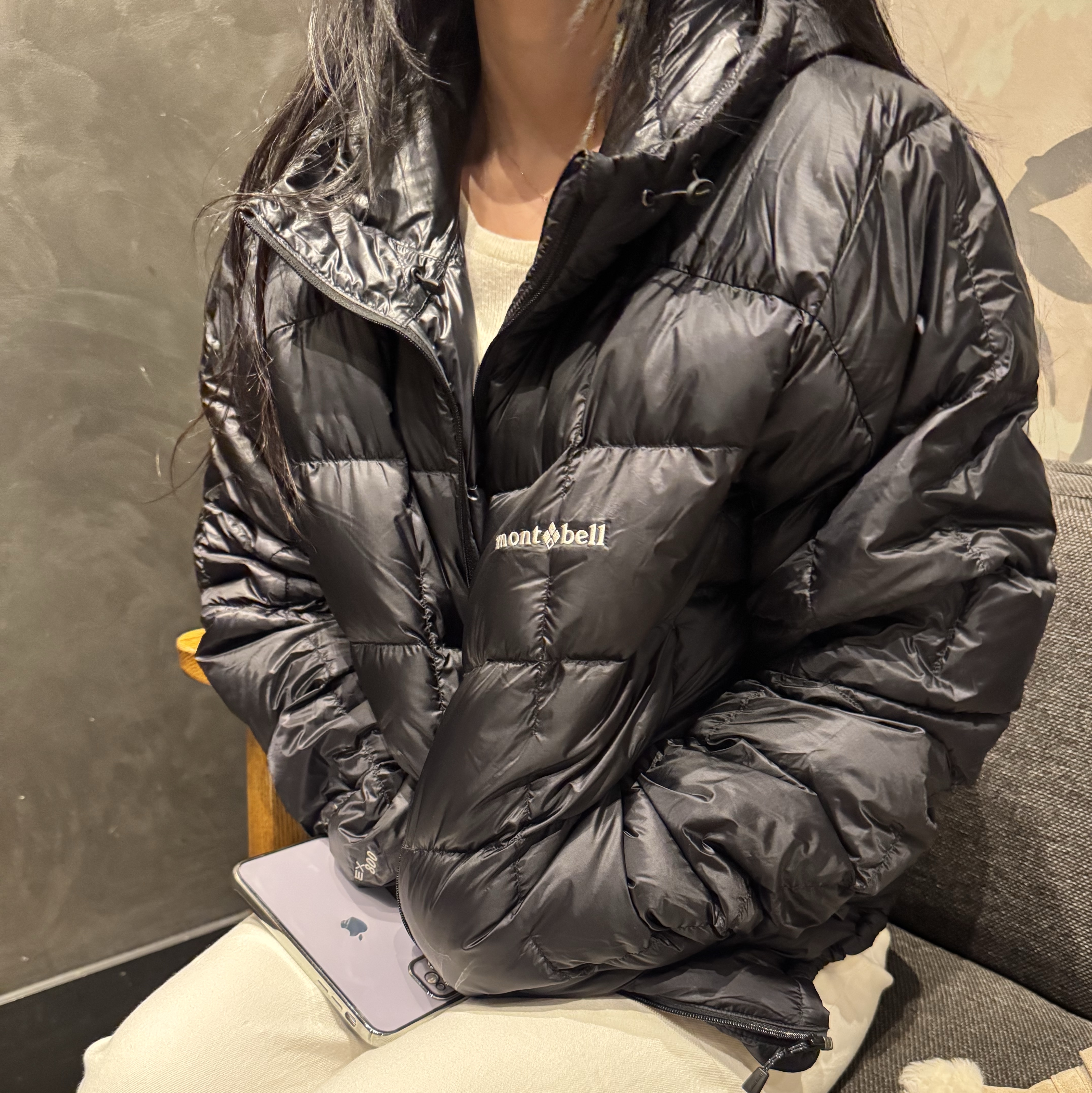 Montbell Superior Down Parka Black 착용 스타일