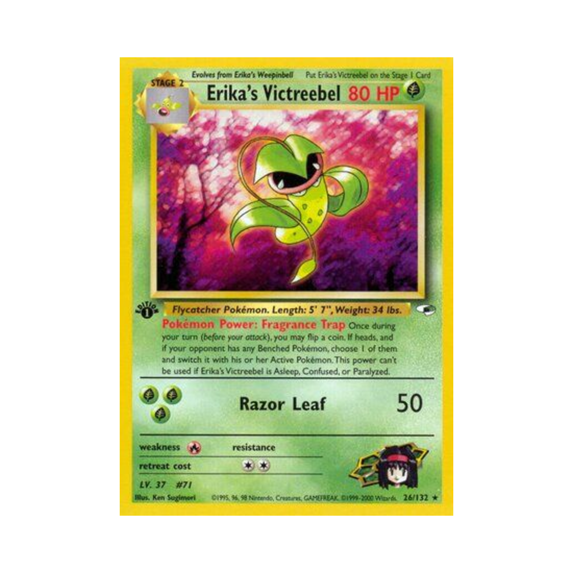 포켓몬 TCG 민화의 우츠보트 R 짐 히어로즈 (영문판)(Pokemon TCG Erika's Victreebel R Gym Heroes (English Ver.)) - 1