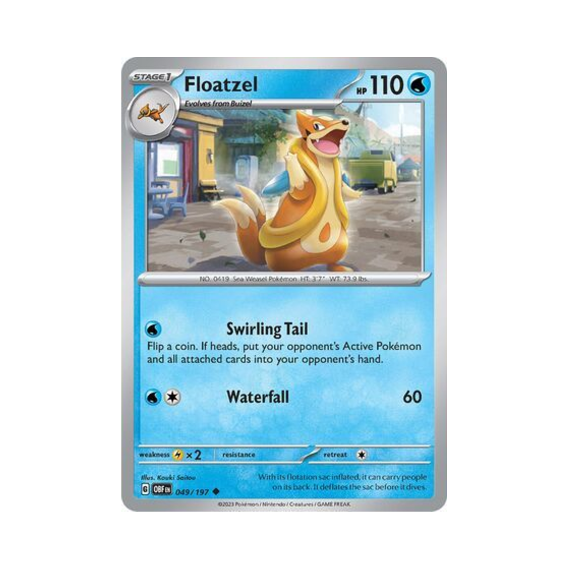 포켓몬 TCG 플로젤 U 옵시디언 플레임즈 (영문판)(Pokemon TCG Floatzel U Obsidian Flames (English Ver.)) - 1