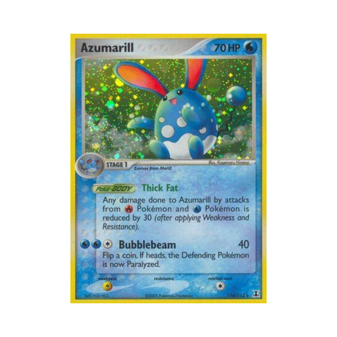 포켓몬 TCG 마릴리 RS EX 델타 스페이시스 (영문판)(Pokemon TCG Azumarill RS EX Delta Species (English Ver.))