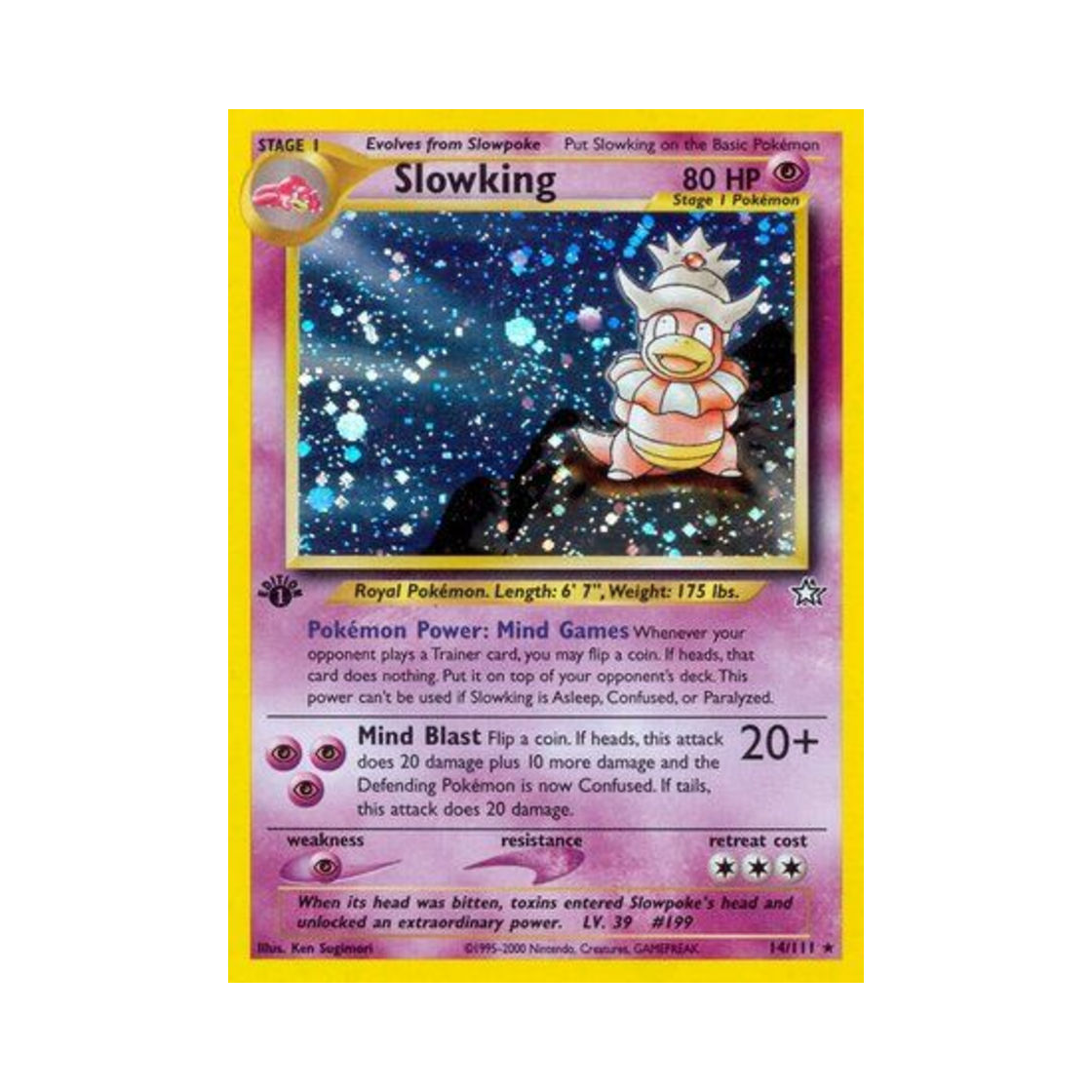 포켓몬 TCG 야도킹 RH 네오 제네시스 (영문판)(Pokemon TCG Slowking RH Neo Genesis (English Ver.))