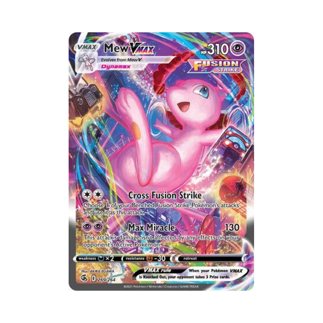 FST269/264 Pokemon TCG Mew VMAX RR Fusion Strike (English Ver.)