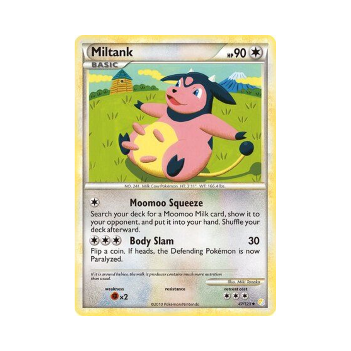 포켓몬 TCG 밀탱크 U 하트골드 & 소울실버 (영문판)(Pokemon TCG Miltank U HeartGold & SoulSilver (English Ver.))