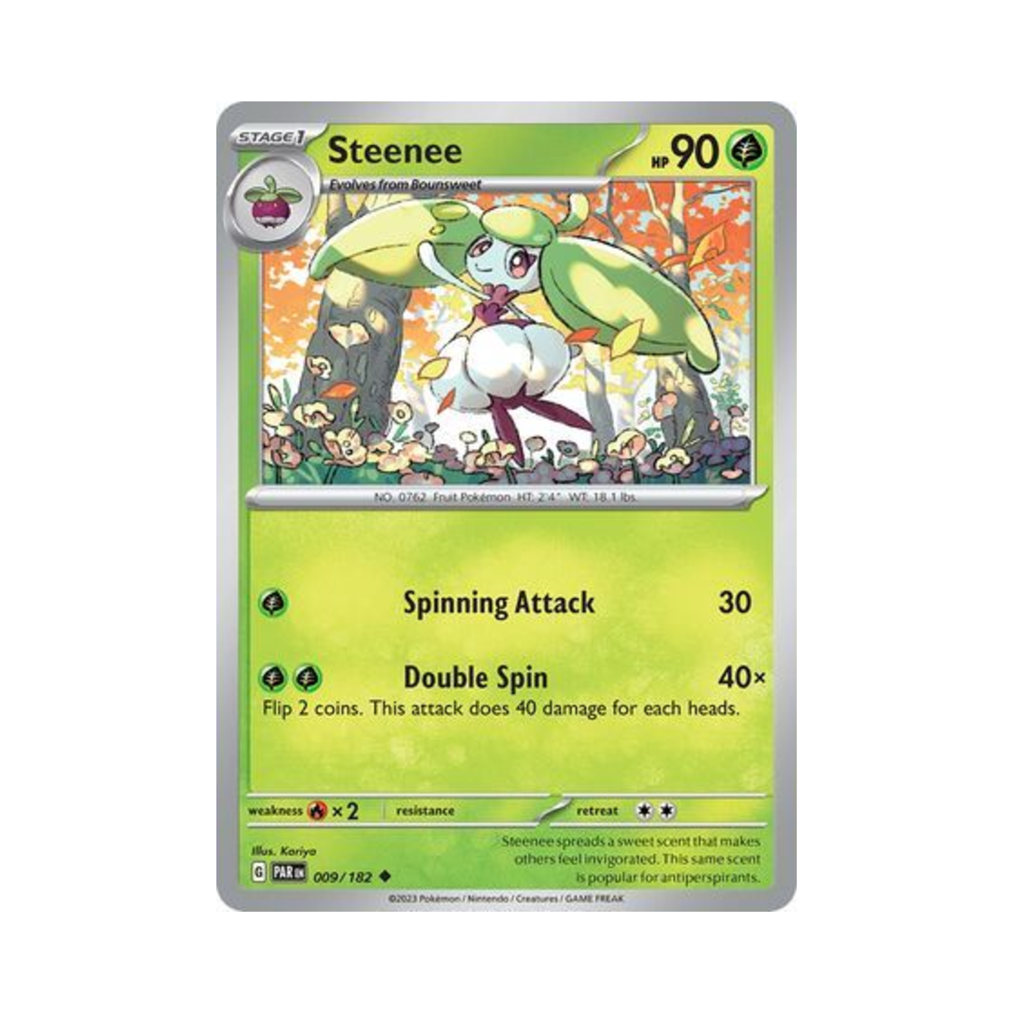 포켓몬 TCG 달무리나 U 파라독스 리프트 (영문판)(Pokemon TCG Steenee U Paradox Rift (English Ver.)) - 1