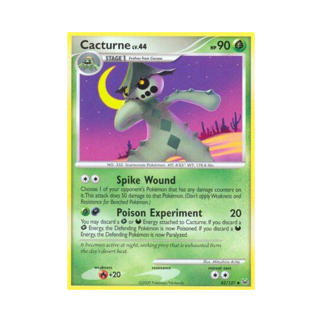 포켓몬 TCG 밤선인 U 플래티넘 (영문판)(Pokemon TCG Cacturne U Platinum (English Ver.)) - 1
