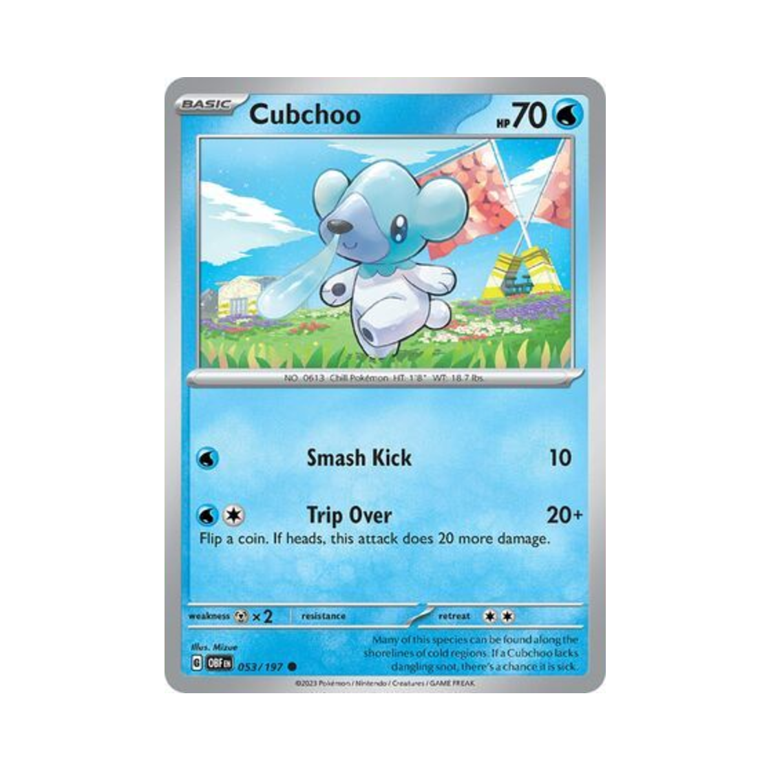 포켓몬 TCG 코고미 C 옵시디언 플레임즈 (영문판)(Pokemon TCG Cubchoo C Obsidian Flames (English Ver.)) - 1