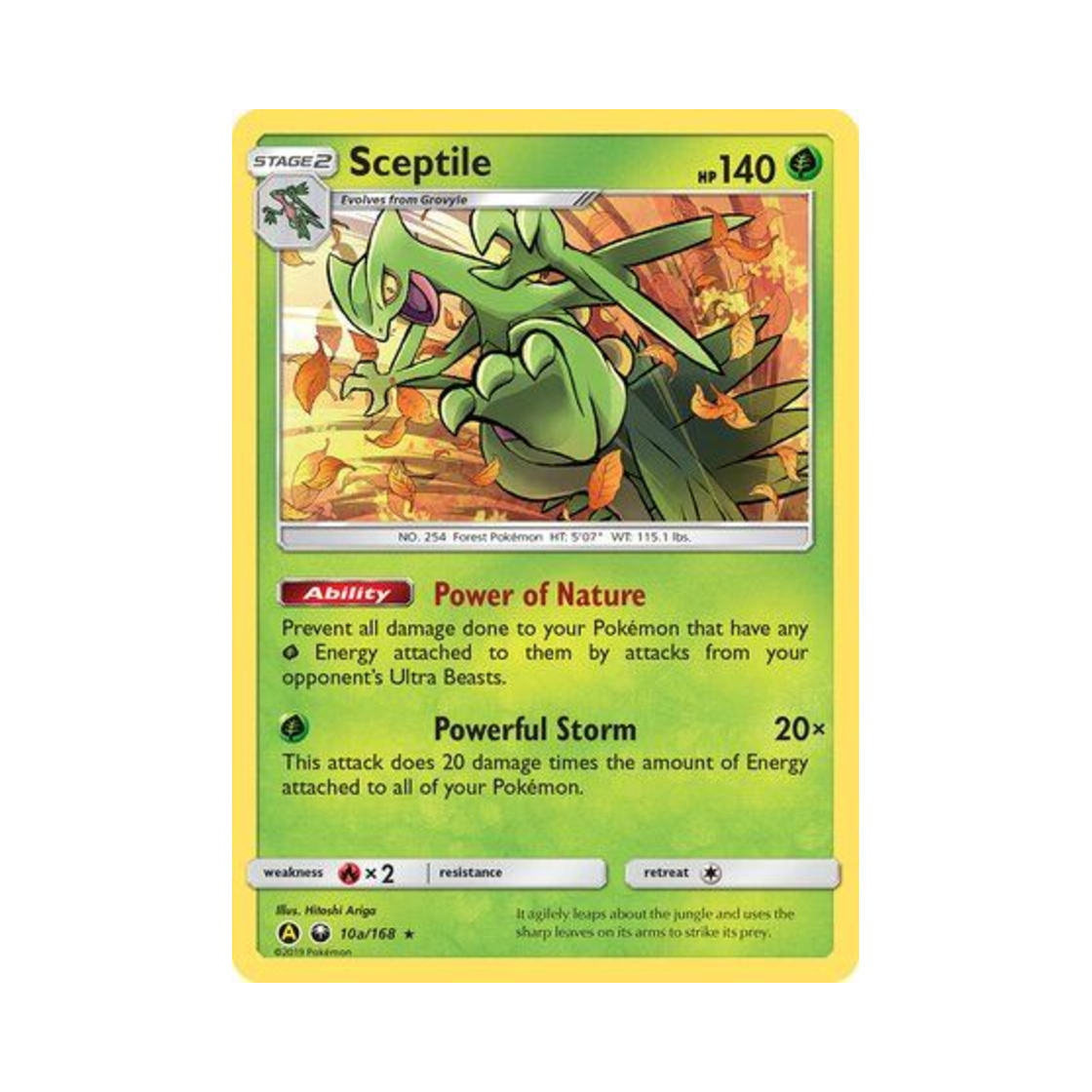 포켓몬 TCG 나무킹 R 옐로우 A 얼터네이트 (영문판)(Pokemon TCG Sceptile R Yellow A Alternate (English Ver.)) - 1