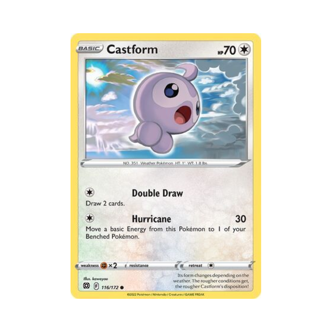 포켓몬 TCG 캐스퐁 C 브릴리언트 스타즈 (영문판)(Pokemon TCG Castform C Brilliant Stars (English Ver.)) - 1