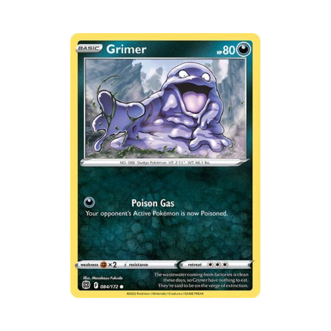 포켓몬 TCG 질퍽이 C 브릴리언트 스타즈 (영문판)(Pokemon TCG Grimer C Brilliant Stars (English Ver.)) - 1
