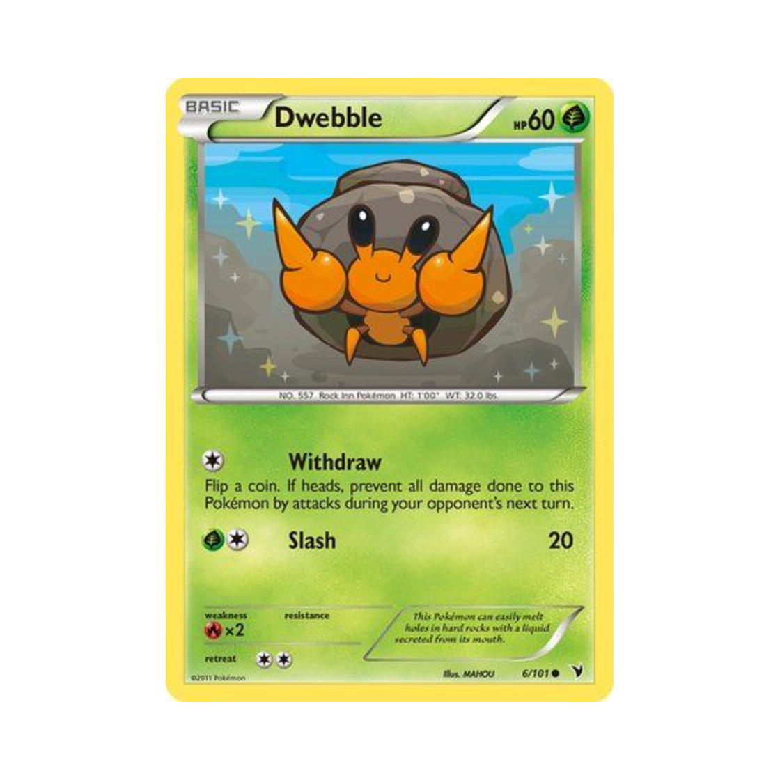 포켓몬 TCG 돌살이 C 노블 빅토리스 (영문판)(Pokemon TCG Dwebble C Noble Victories (English Ver.))