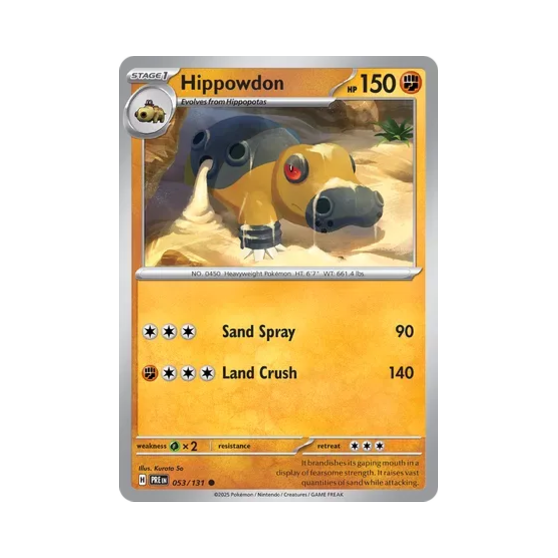 포켓몬 TCG 하마돈 C 프리즈매틱 에볼루션즈 (영문판)(Pokemon TCG Hippowdon C Prismatic Evolutions (English Ver.)) - 1