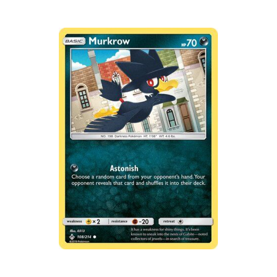포켓몬 TCG 니로우 C 언브로큰 본즈 (영문판)(Pokemon TCG Murkrow C Unbroken Bonds (English Ver.))