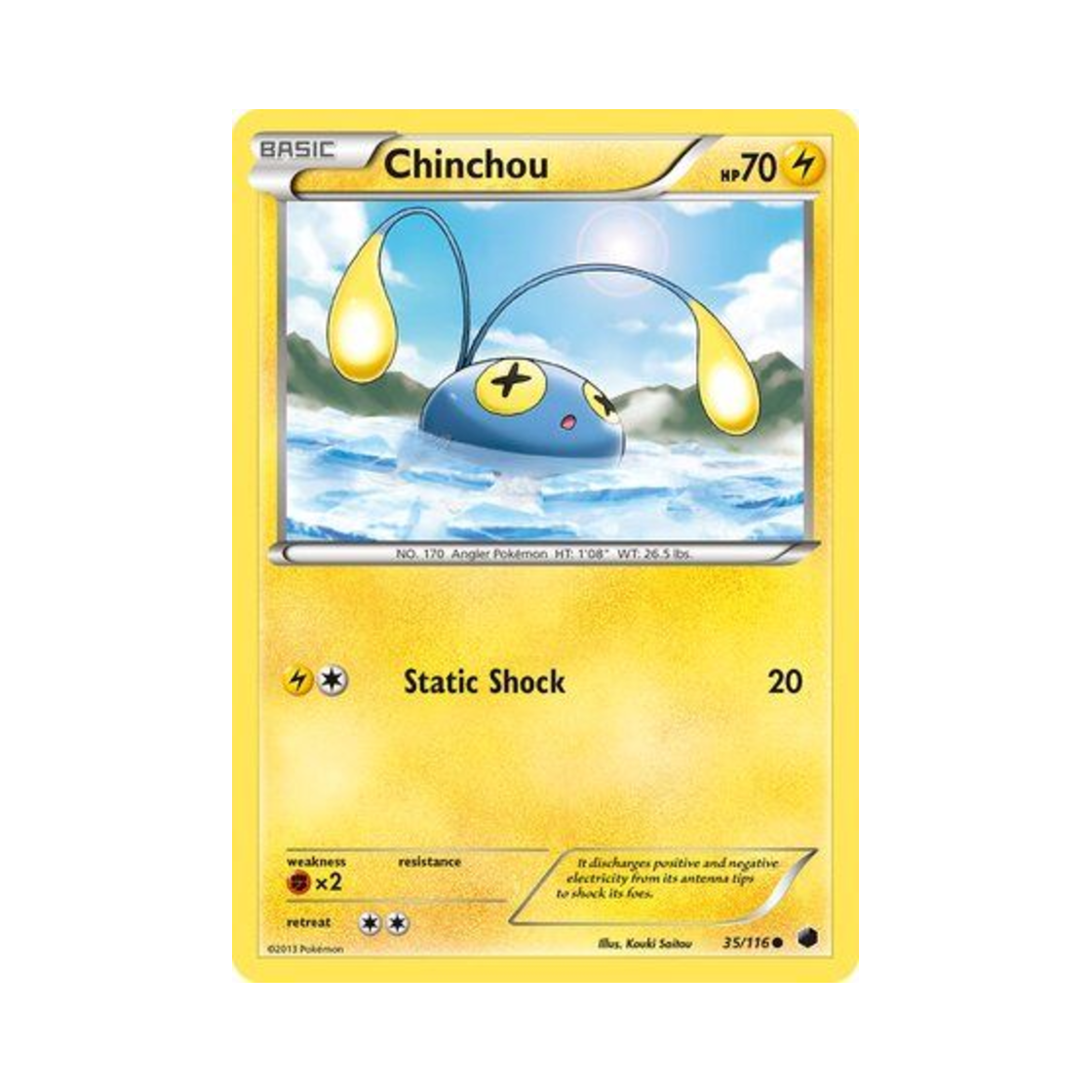 포켓몬 TCG 초라기 C 플라스마 프리즈 (영문판)(Pokemon TCG Chinchou C Plasma Freeze (English Ver.)) - 1
