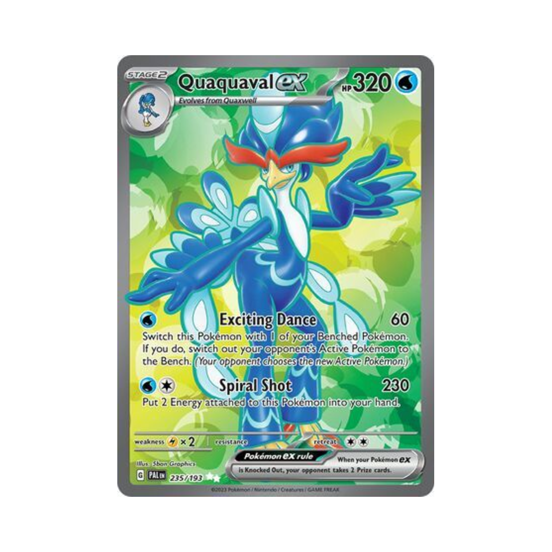포켓몬 TCG 웨이니발 ex UR 팔데아 이볼브드 (영문판)(Pokemon TCG Quaquaval ex UR Paldea Evolved (English Ver.)) - 1