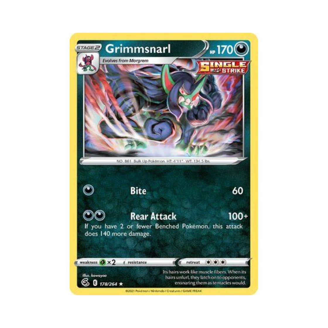 포켓몬 TCG 오롱털 RH 퓨전 스트라이크 (영문판)(Pokemon TCG Grimmsnarl RH Fusion Strike (English Ver.)) - 1