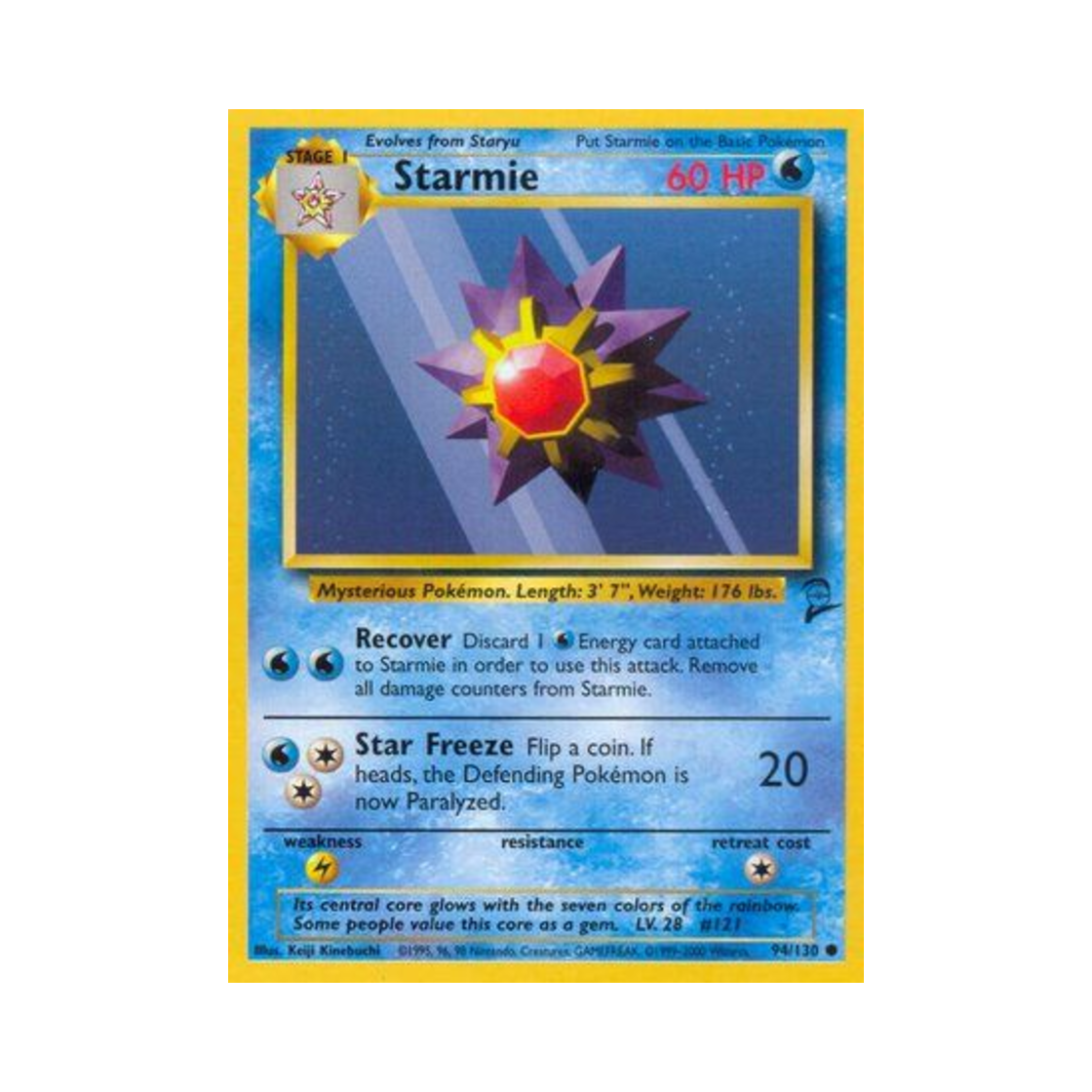 포켓몬 TCG 아쿠스타 C 베이스 세트 2 (영문판)(Pokemon TCG Starmie C Base Set 2 (English Ver.)) - 1