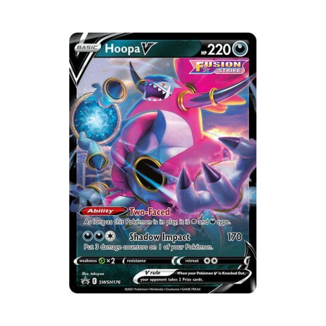 포켓몬 TCG 후파 V 점보 P 소드 & 실드 프로모카드 (영문판)(Pokemon TCG Hoopa V Jumbo P Sword & Shield Promos (English Ver.))