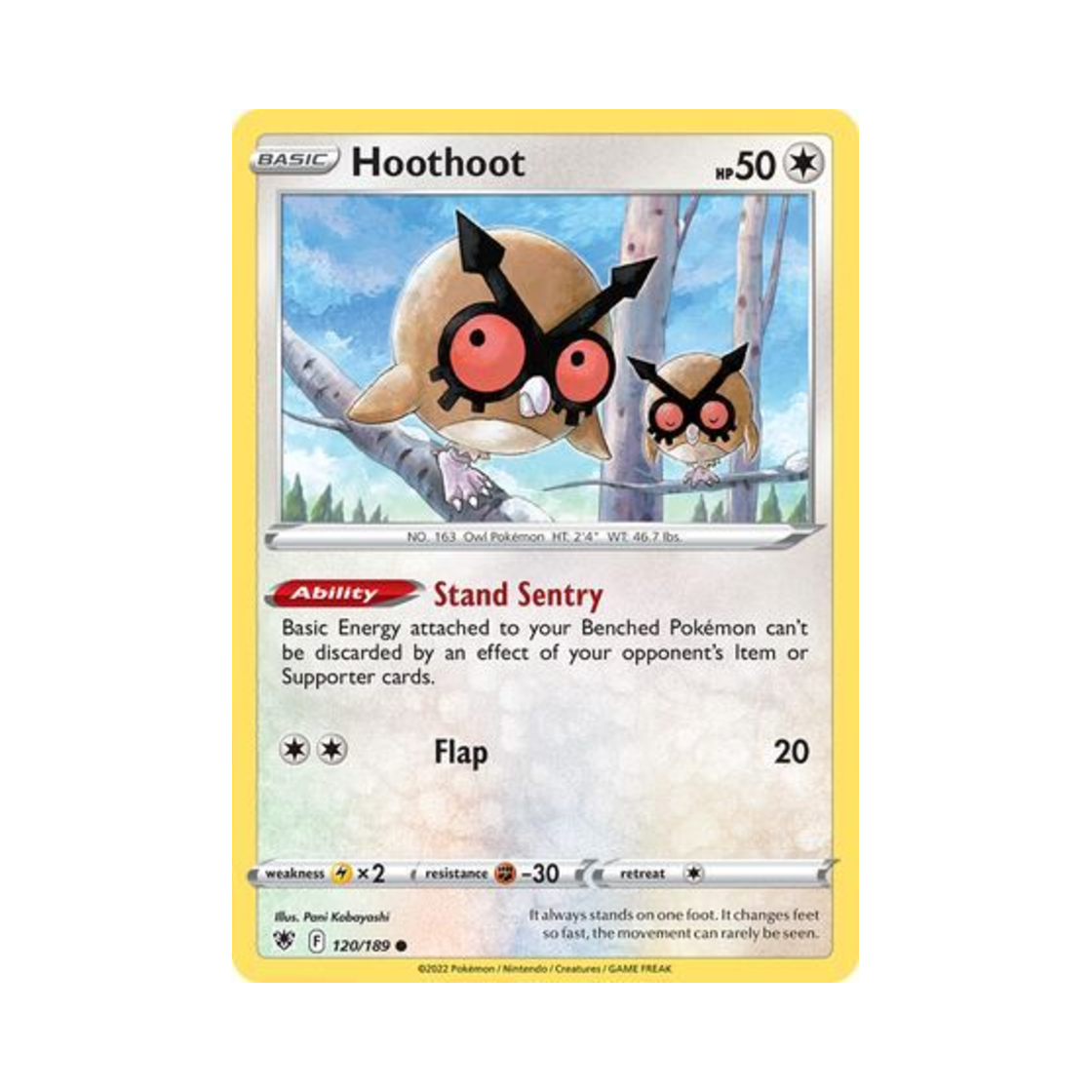포켓몬 TCG 부우부 C 아스트랄 레디안스 (영문판)(Pokemon TCG Hoothoot C Astral Radiance (English Ver.)) - 1