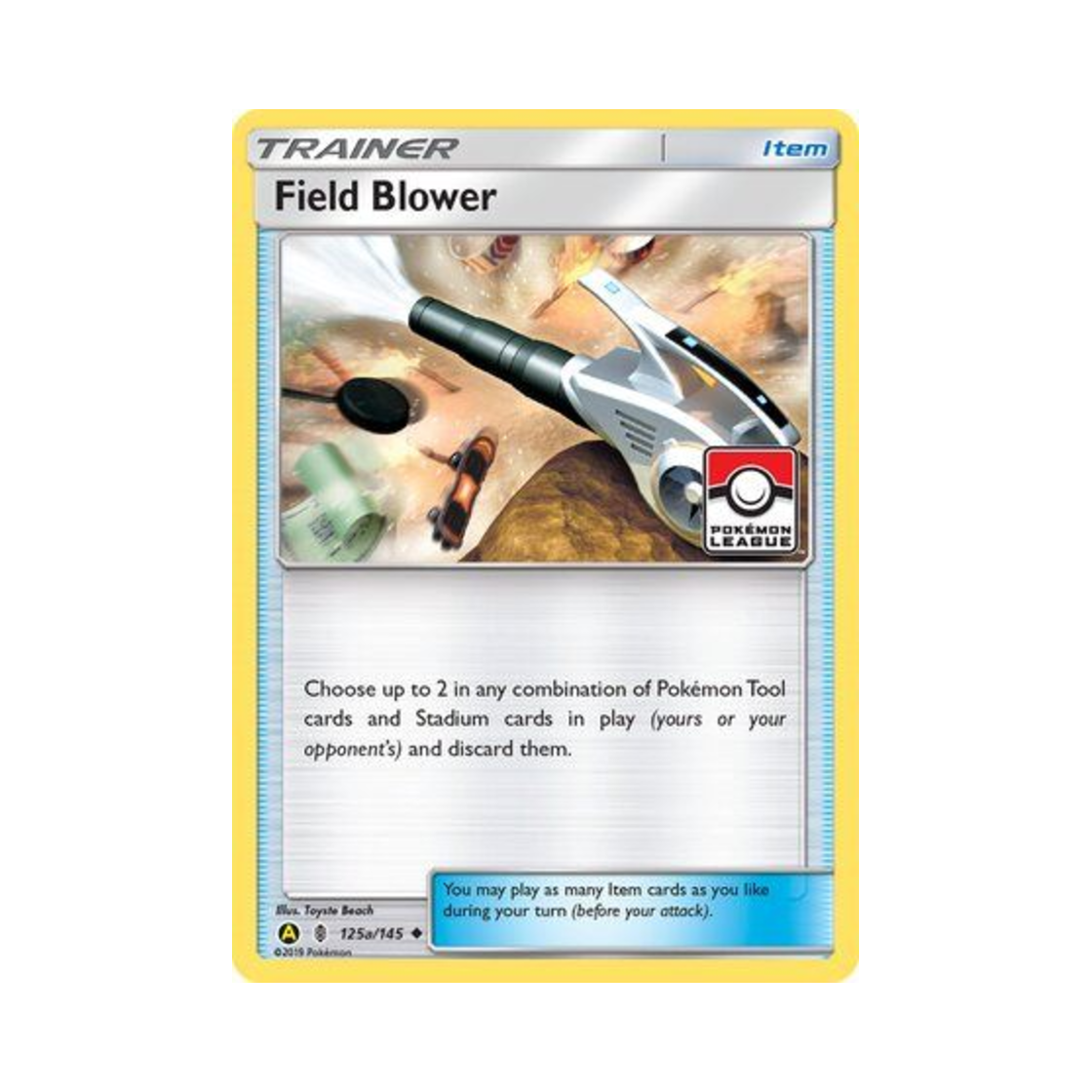 포켓몬 TCG 필드블로어 U 옐로우 A 얼터네이트 (영문판)(Pokemon TCG Field Blower U Yellow A Alternate (English Ver.)) - 1