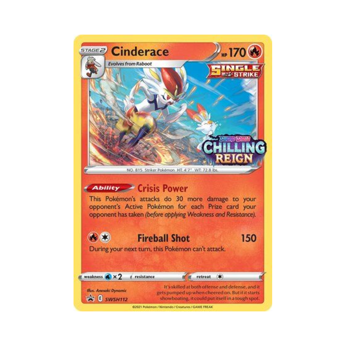 포켓몬 TCG 에이스번 P 소드 & 실드 프로모카드 (영문판)(Pokemon TCG Cinderace P Sword & Shield Promos (English Ver.))