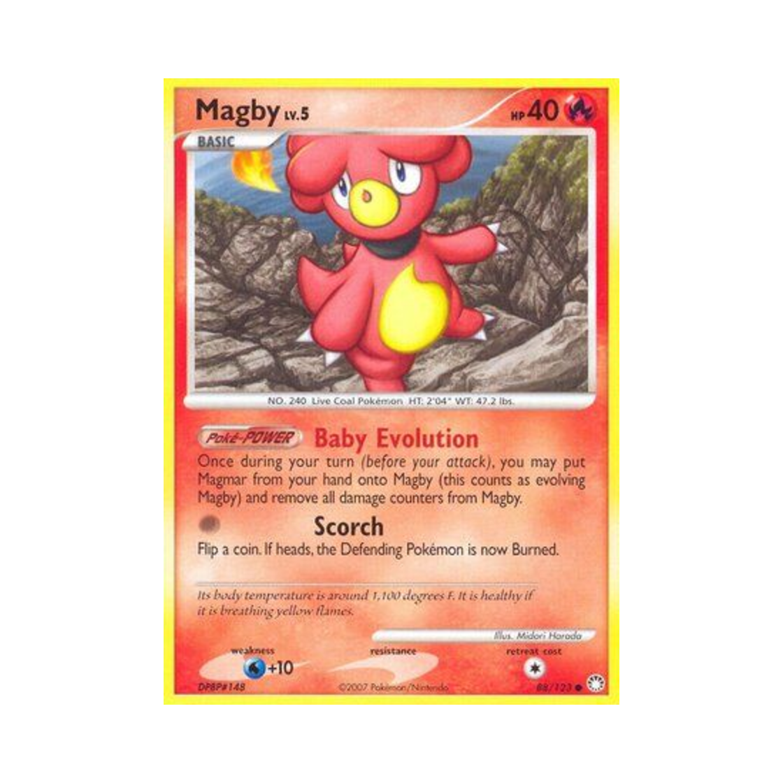 포켓몬 TCG 마그비 C 미스터리어스 트레져스 (영문판)(Pokemon TCG Magby C Mysterious Treasures (English Ver.)) - 1