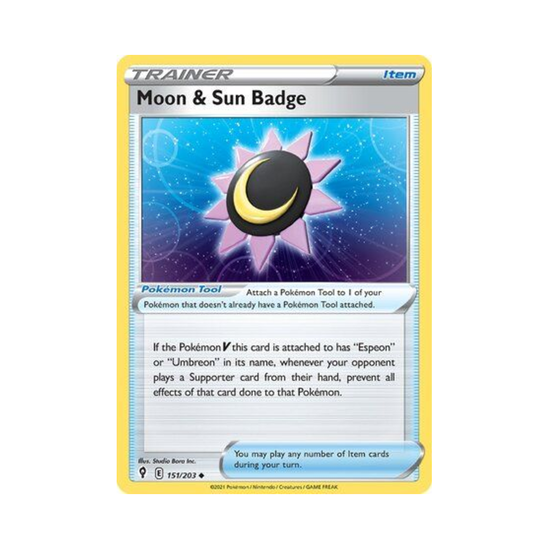 포켓몬 TCG 달과 태양의 배지 U 이볼빙 스카이즈 (영문판)(Pokemon TCG Moon & Sun Badge U Evolving Skies (English Ver.)) - 1