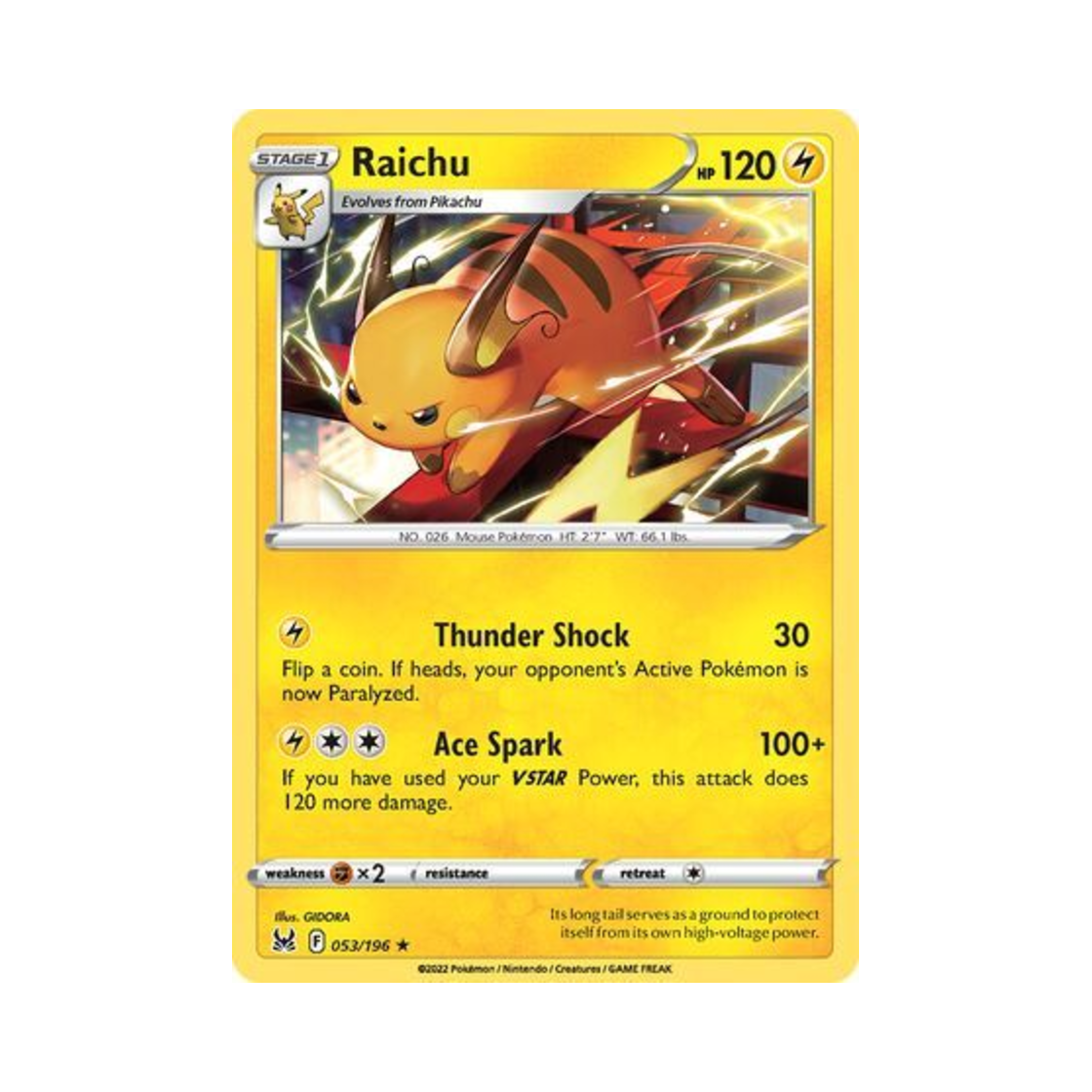 포켓몬 TCG 라이츄 R 로스트 오리진 (영문판)(Pokemon TCG Raichu R Lost Origin (English Ver.)) - 1