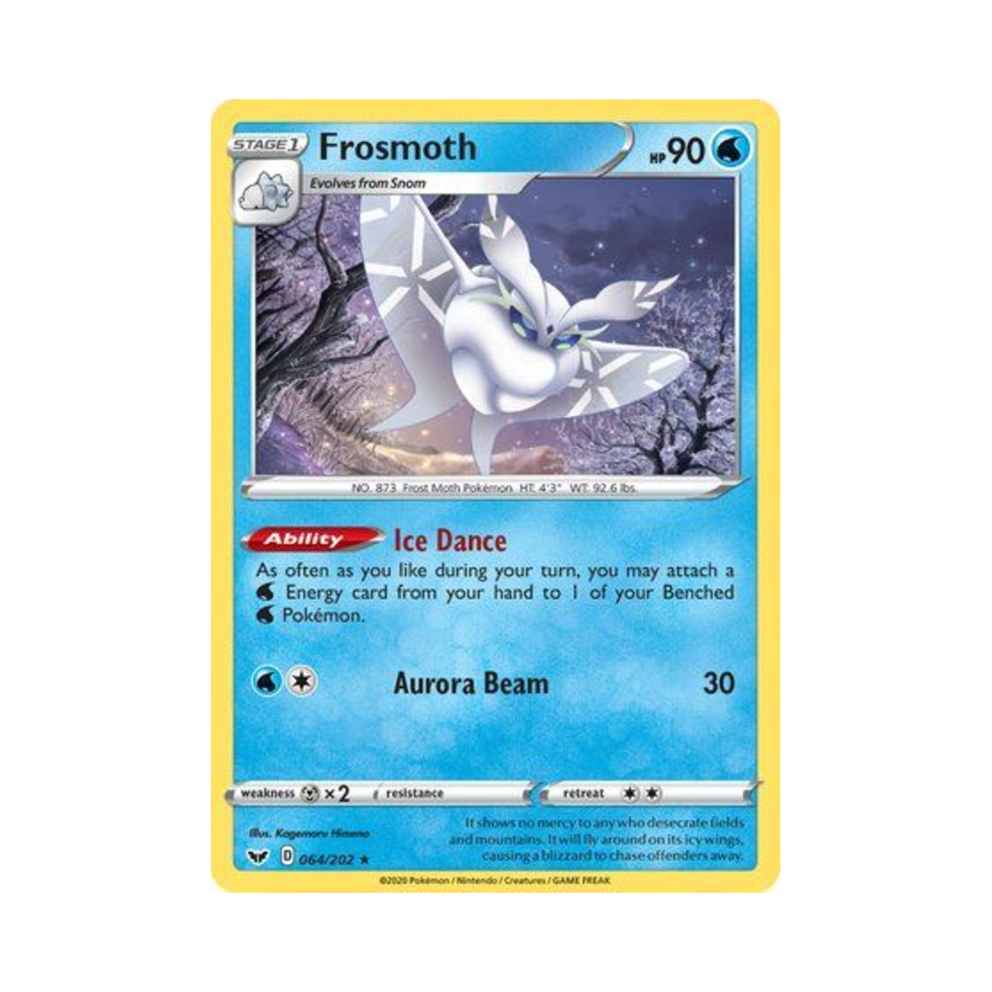 포켓몬 TCG 모스노우 RH 소드 & 실드 (영문판)(Pokemon TCG Frosmoth RH Sword & Shield (English Ver.))
