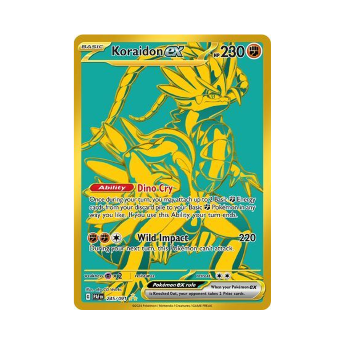 포켓몬 TCG 코라이돈 ex HR 팔데아 페이트 (영문판)(Pokemon TCG Koraidon ex HR Paldean Fates (English Ver.)) - 1