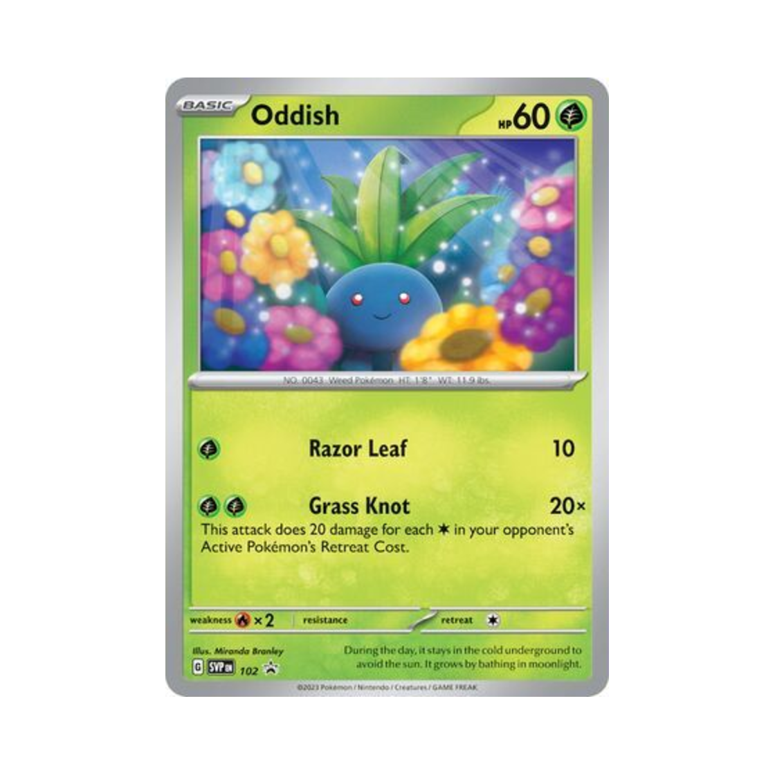 포켓몬 TCG 뚜벅쵸 P 스칼렛 & 바이올렛 프로모 카드 (영문판)(Pokemon TCG Oddish P Scarlet & Violet Promos (English Ver.)) - 1