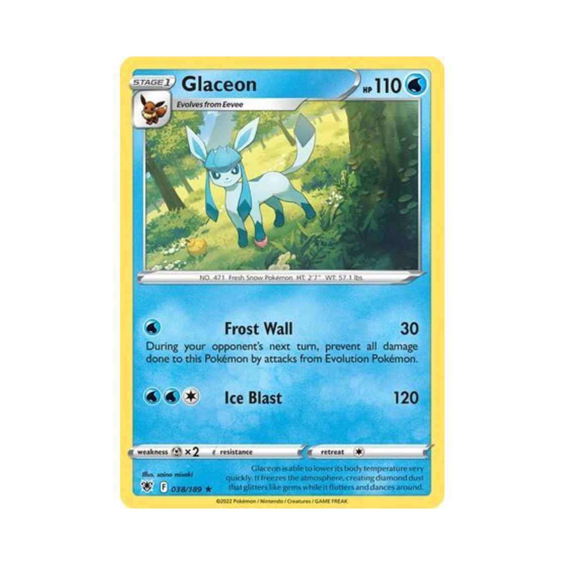 포켓몬 TCG 글레이시아 R 아스트랄 레디안스 (영문판)(Pokemon TCG Glaceon R Astral Radiance (English Ver.)) - 1