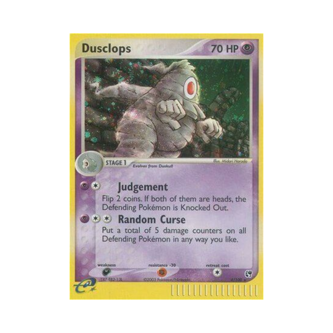 포켓몬 TCG 미라몽 RH EX 샌드스톰 (영문판)(Pokemon TCG Dusclops RH EX Sandstorm (English Ver.)) - 1
