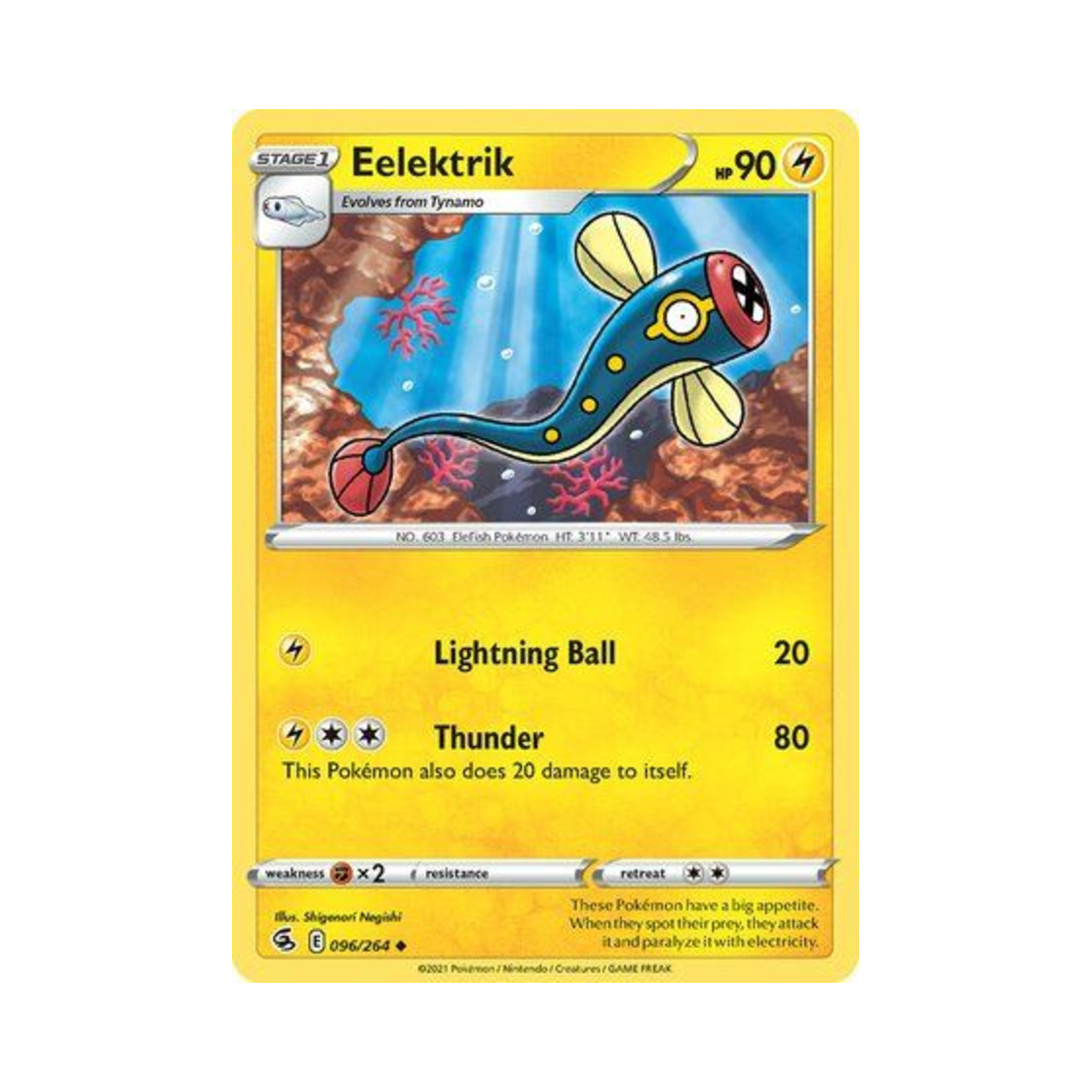 포켓몬 TCG 저리릴 U 퓨전 스트라이크 (영문판)(Pokemon TCG Eelektrik U Fusion Strike (English Ver.)) - 1