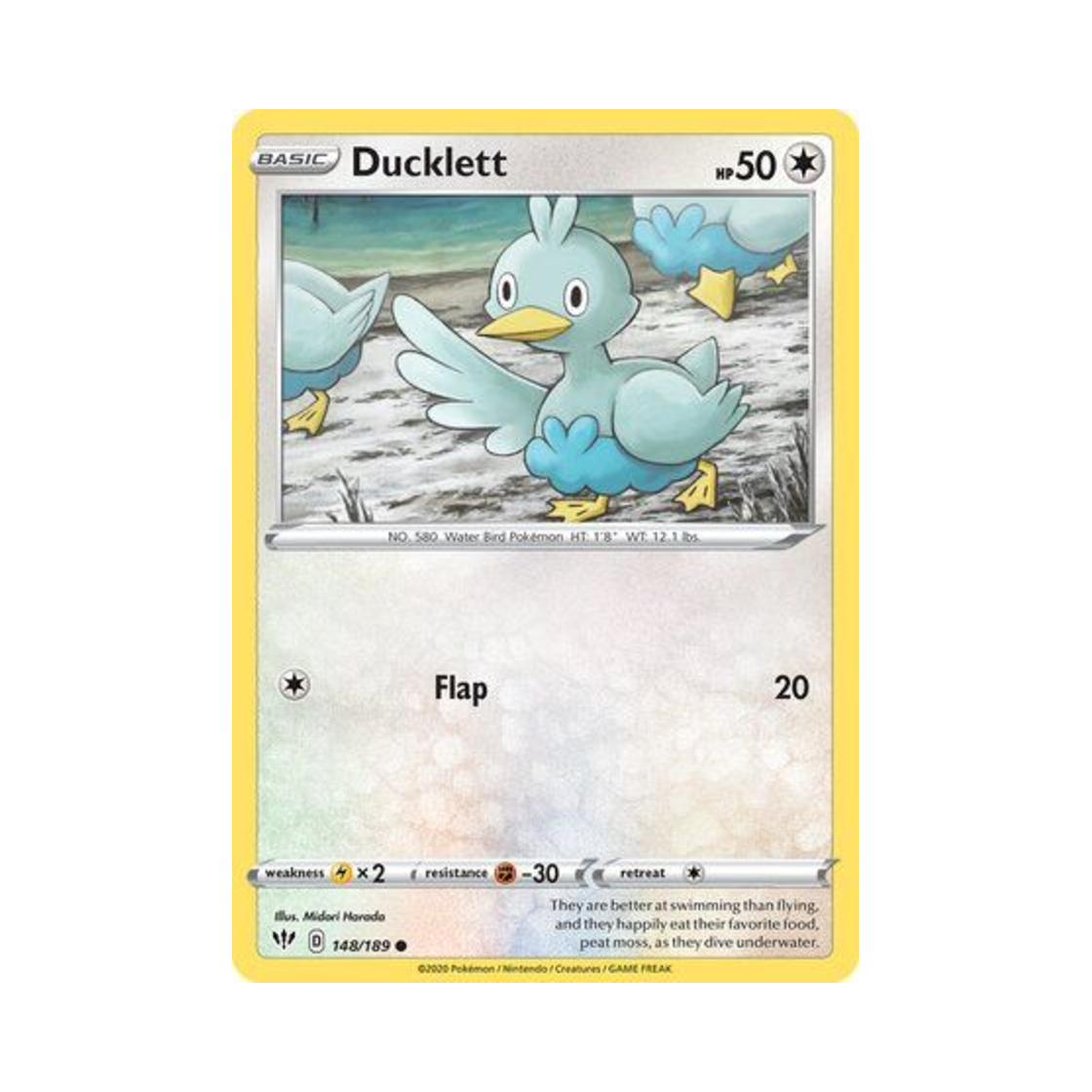 포켓몬 TCG 꼬지보리 C 다크니스 어블레이즈 (영문판)(Pokemon TCG Ducklett C Darkness Ablaze (English Ver.)) - 1