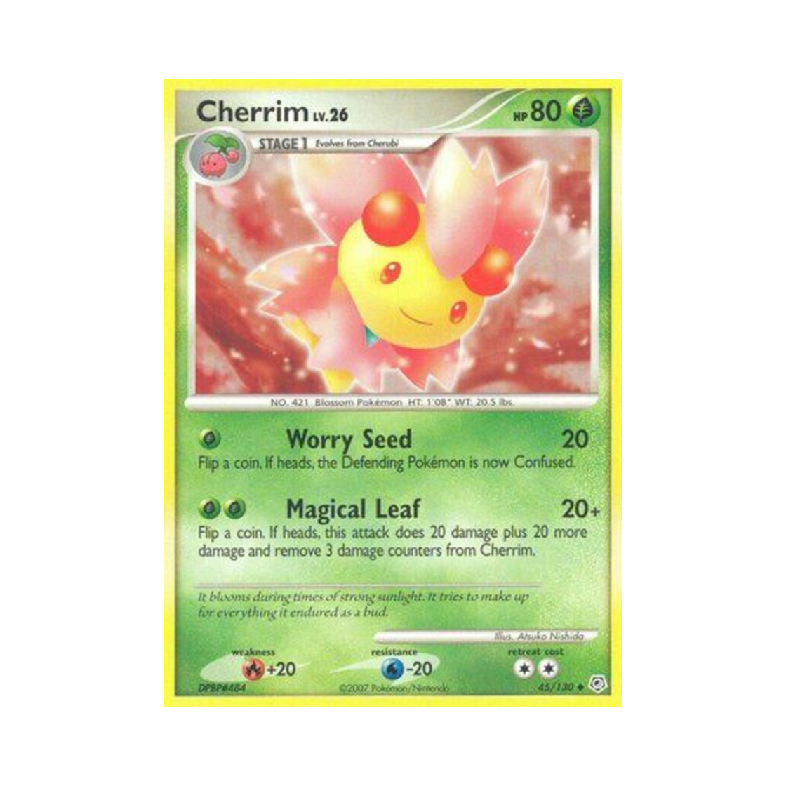 포켓몬 TCG 체리꼬 U 다이아몬드 & 펄 (영문판)(Pokemon TCG Cherrim U Diamond & Pearl (English Ver.)) - 1
