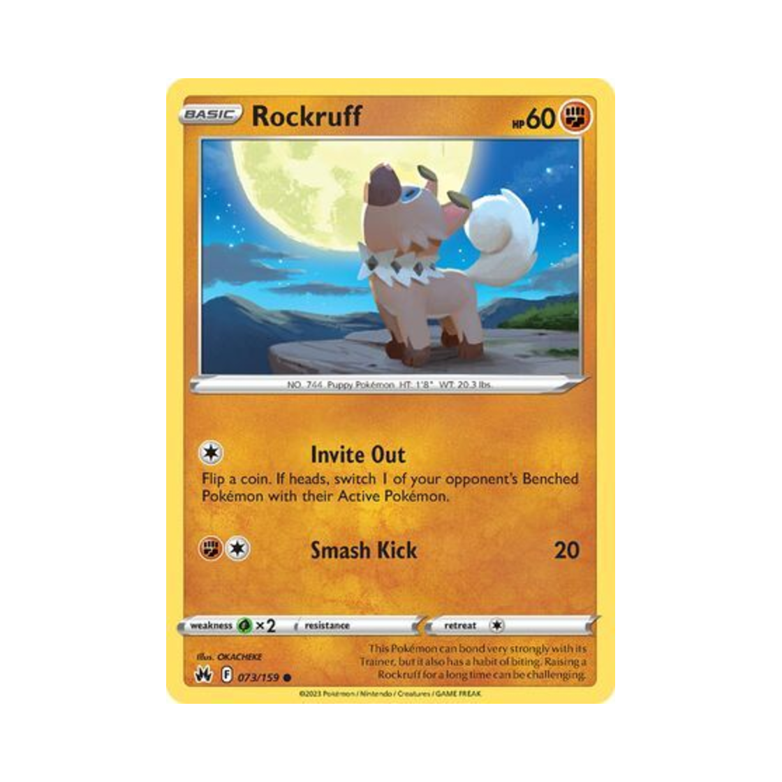 포켓몬 TCG 암멍이 C 크라운 제니스 (영문판)(Pokemon TCG Rockruff C Crown Zenith (English Ver.))