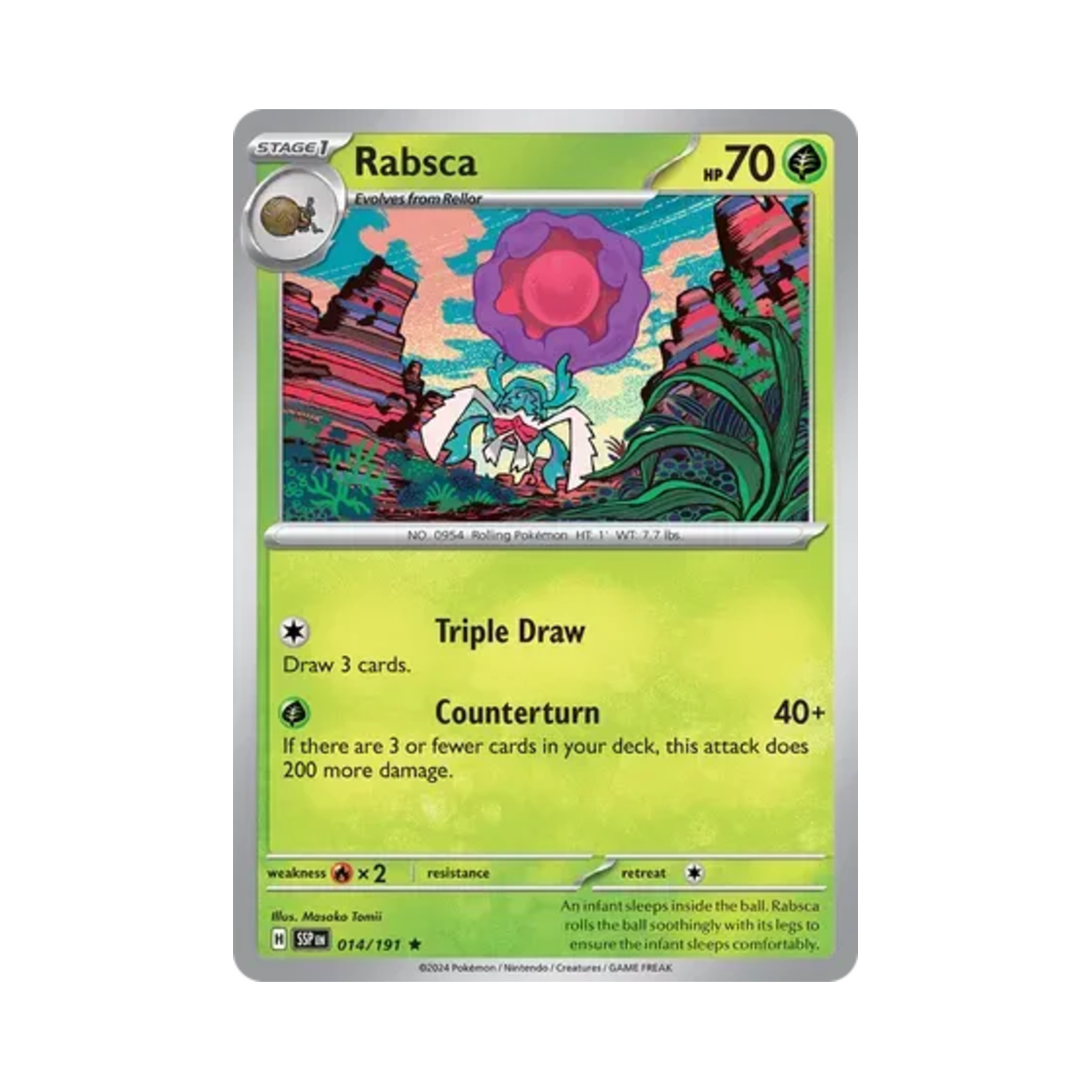 포켓몬 TCG 베라카스 R 서징 스파크 (영문판)(Pokemon TCG Rabsca R Surging Sparks (English Ver.)) - 1