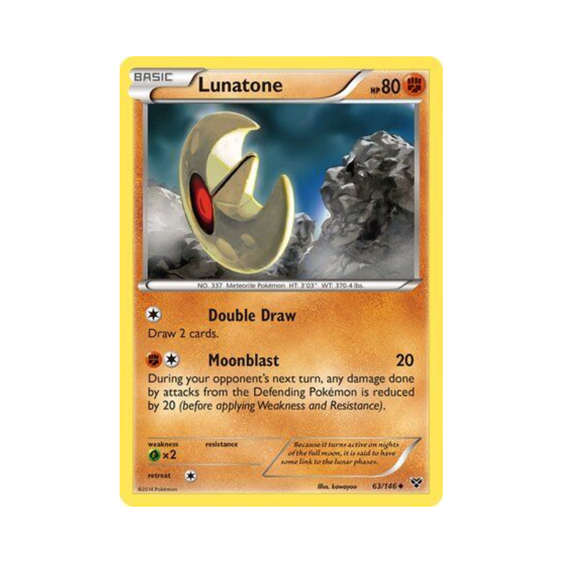 포켓몬 TCG 루나톤 U XY (영문판)(Pokemon TCG Lunatone U XY (English Ver.)) - 1