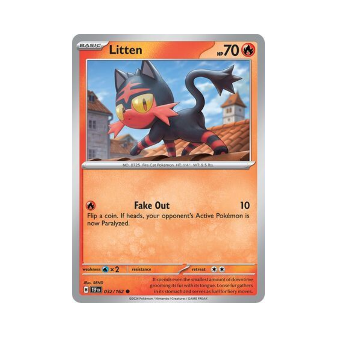 포켓몬 TCG 냐오불 C 템포럴 포시스 (영문판)(Pokemon TCG Litten C Temporal Forces (English Ver.)) - 1