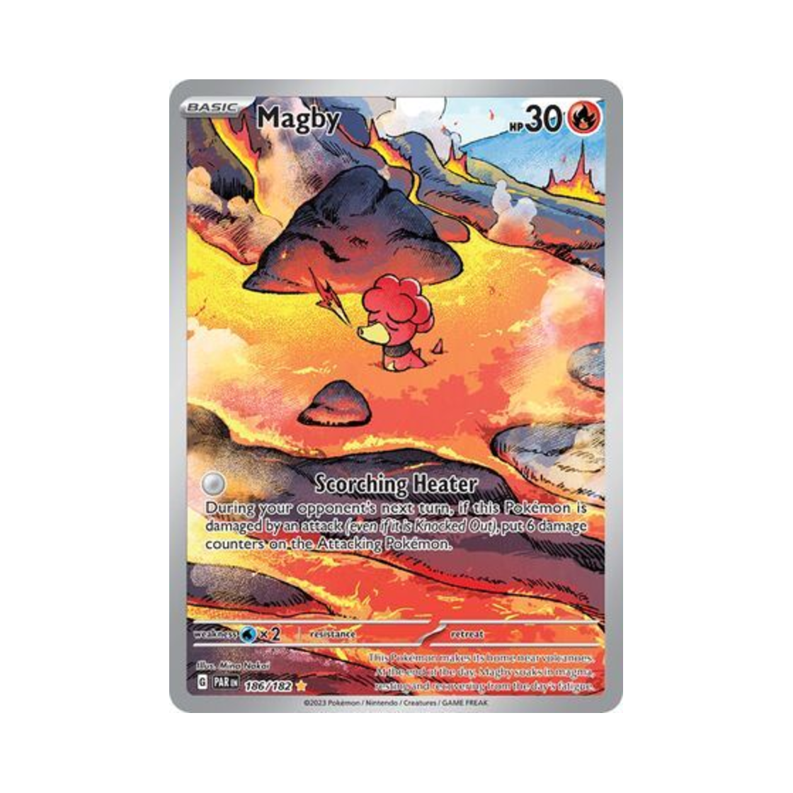 포켓몬 TCG 마그비 IR 파라독스 리프트 (영문판)(Pokemon TCG Magby IR Paradox Rift (English Ver.))