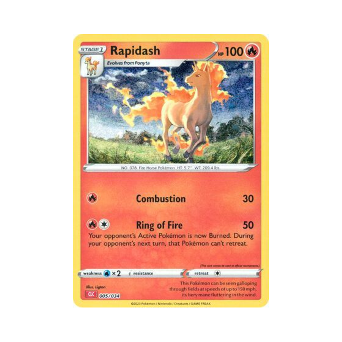 포켓몬 TCG 날쌩마 포켓몬 TCG 클래식 (영문판)(Pokemon TCG Rapidash Pokemon TCG Classic (English Ver.))
