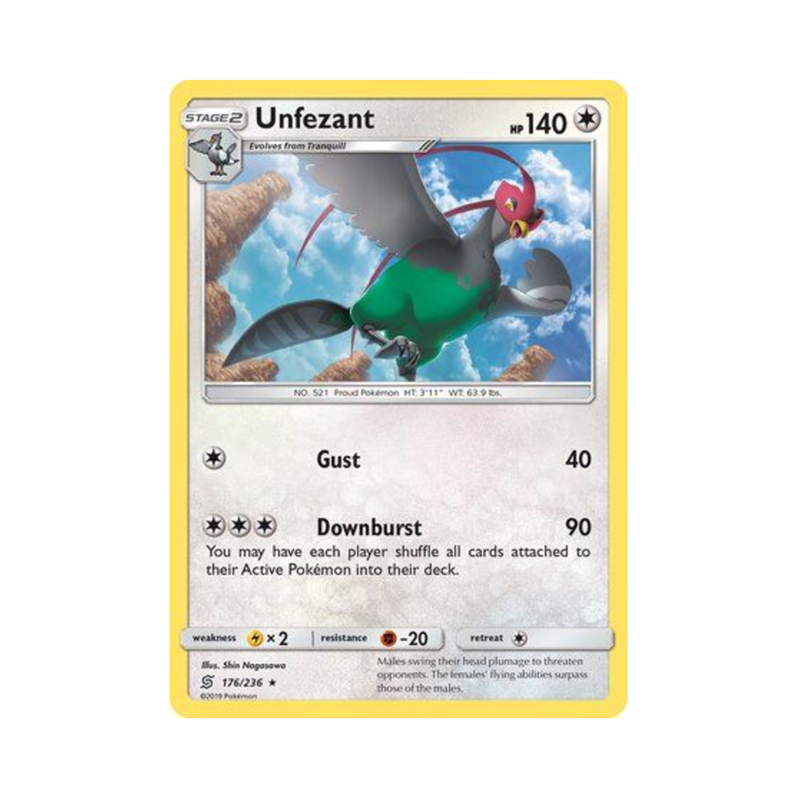 포켓몬 TCG 켄호로우 R 유니파이드 마인즈 (영문판)(Pokemon TCG Unfezant R Unified Minds (English Ver.)) - 1