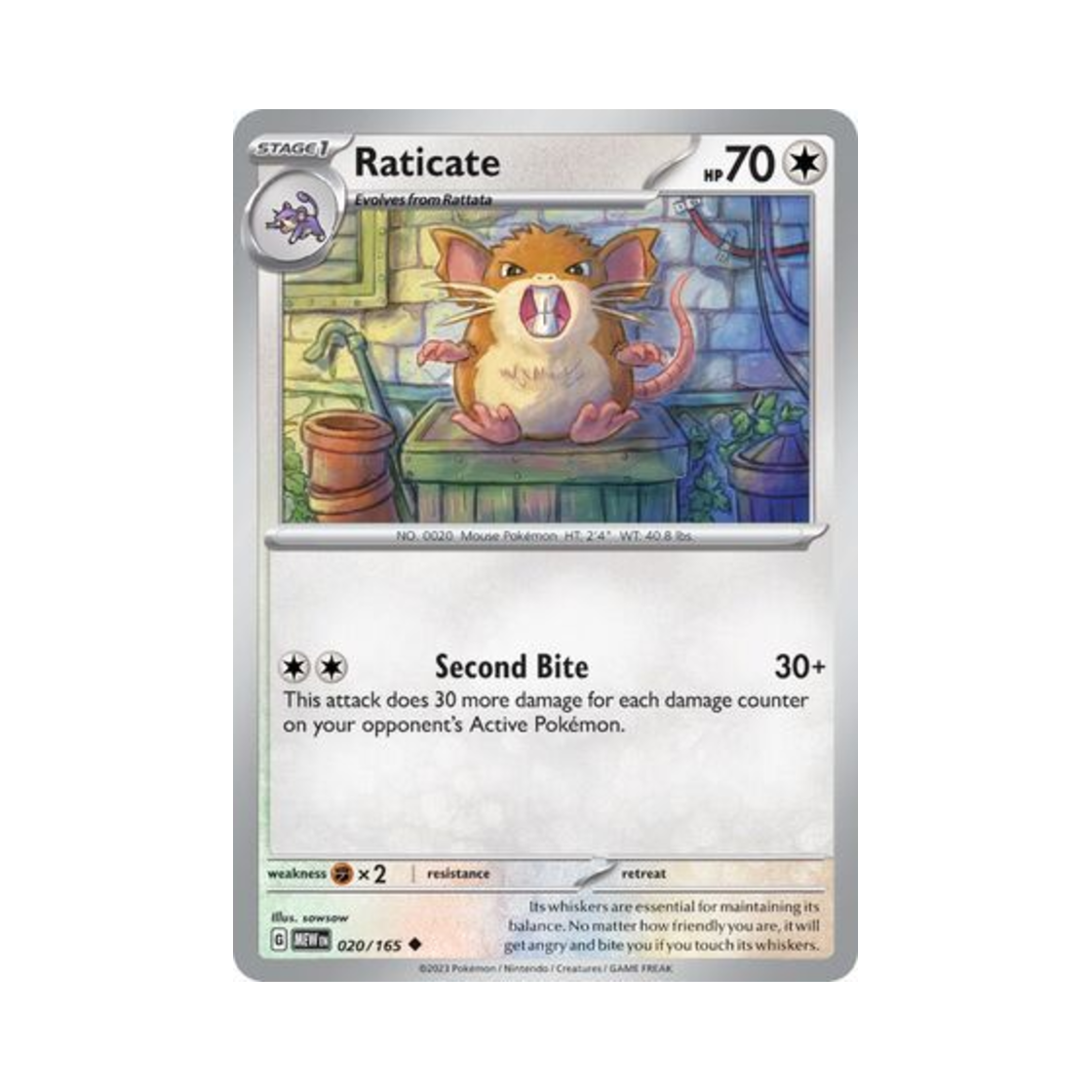 포켓몬 TCG 레트라 U 스칼렛 & 바이올렛 151 (영문판)(Pokemon TCG Raticate U Scarlet & Violet 151 (English Ver.)) - 1