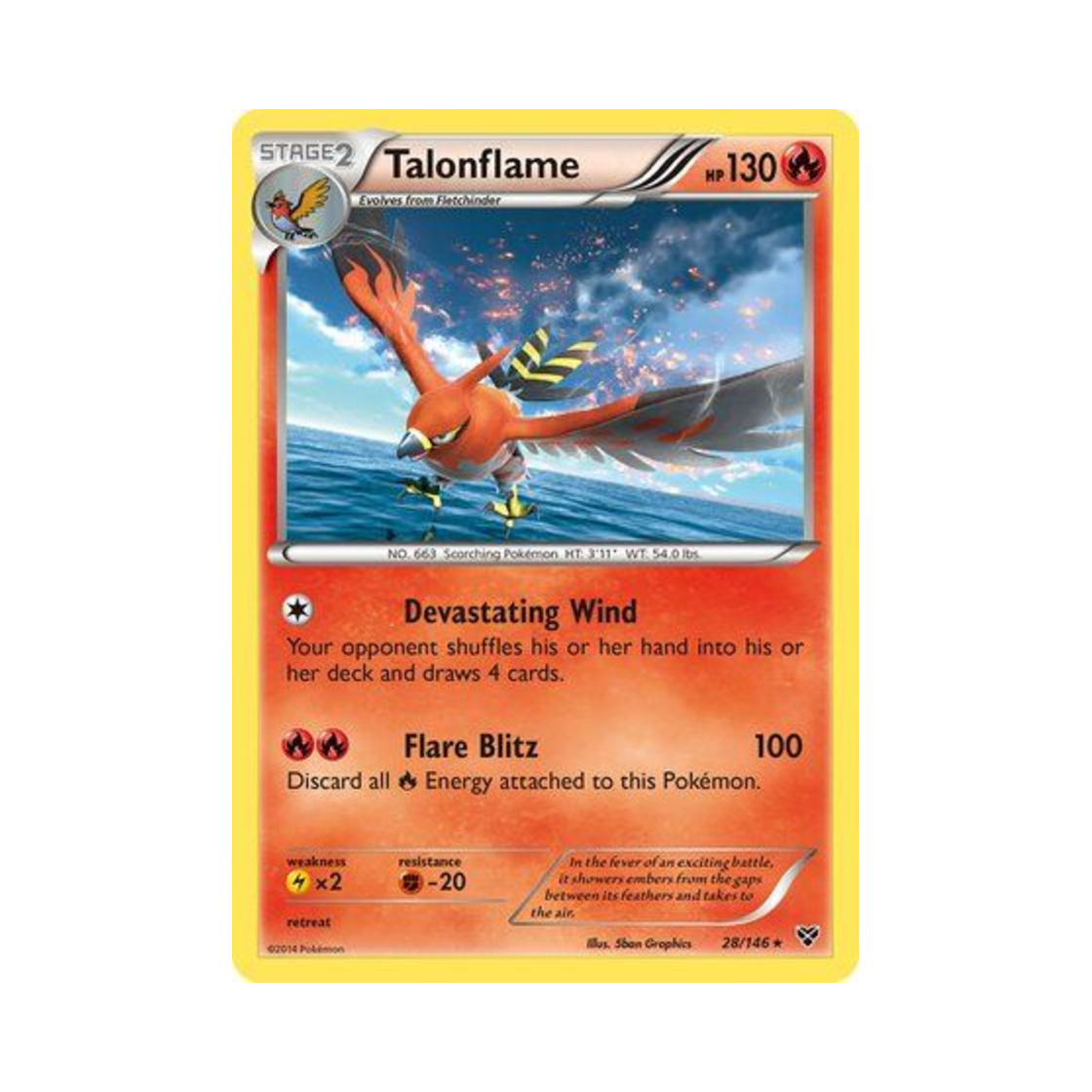 포켓몬 TCG 파이어로 RH XY (영문판)(Pokemon TCG Talonflame RH XY (English Ver.))