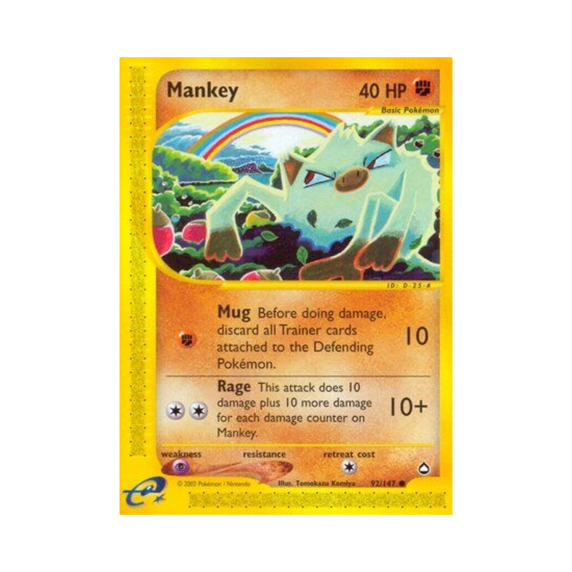 포켓몬 TCG 망키 C 아쿠아폴리스 (영문판)(Pokemon TCG Mankey C Aquapolis (English Ver.)) - 1