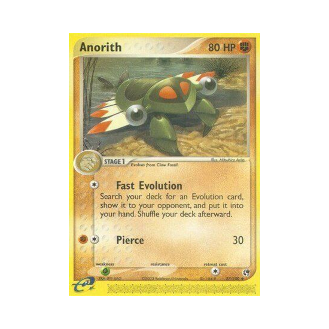 포켓몬 TCG 아노딥스 U EX 샌드스톰 (영문판)(Pokemon TCG Anorith U EX Sandstorm (English Ver.)) - 1