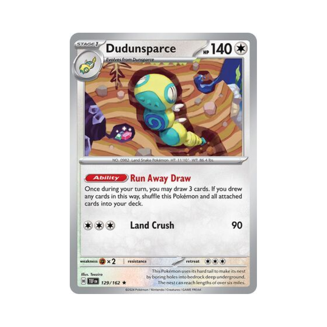 포켓몬 TCG 노고고치 R 템포럴 포시스 (영문판)(Pokemon TCG Dudunsparce R Temporal Forces (English Ver.)) - 1