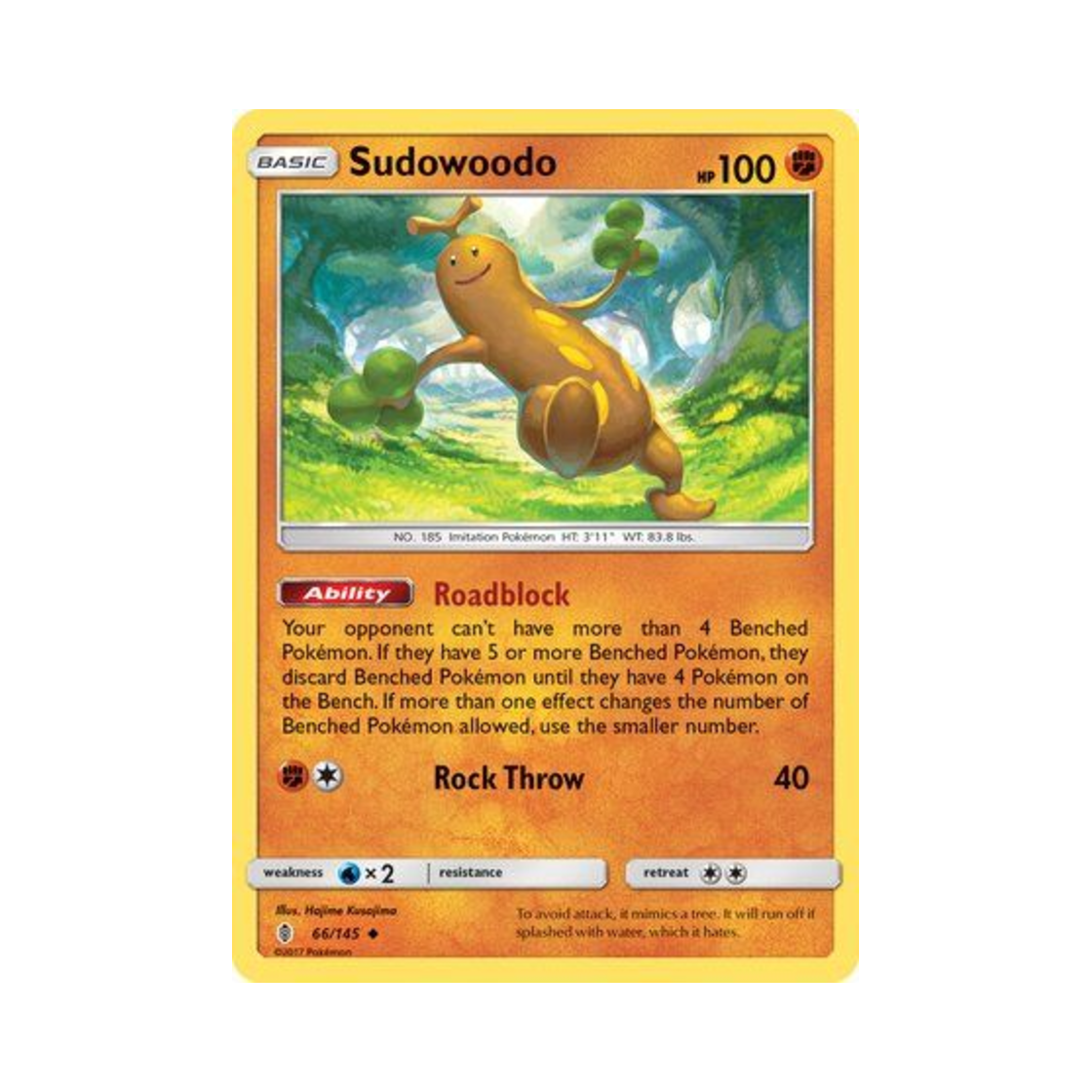 포켓몬 TCG 꼬지모 U 가디언스 라이징 (영문판)(Pokemon TCG Sudowoodo U Guardians Rising (English Ver.)) - 1