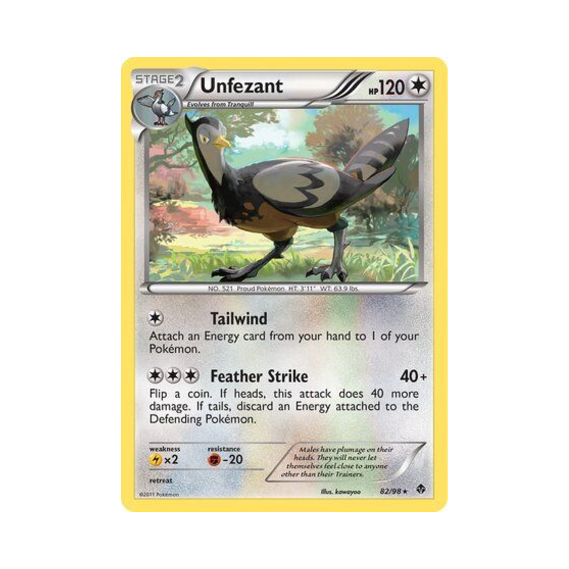 포켓몬 TCG 켄호로우 R 이머징 파워스 (영문판)(Pokemon TCG Unfezant R Emerging Powers (English Ver.)) - 1
