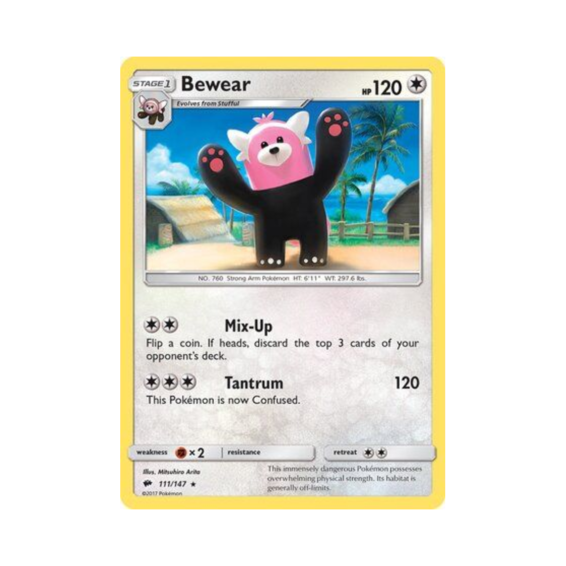 포켓몬 TCG 이븐곰 R 버닝 쉐도우 (영문판)(Pokemon TCG Bewear R Burning Shadows (English Ver.))